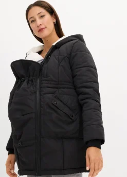 bonprix Bekleidung·Blazer|Umstandsmode|Gefütterte Umstandsjacke mit Baby-Einsatz schwarz