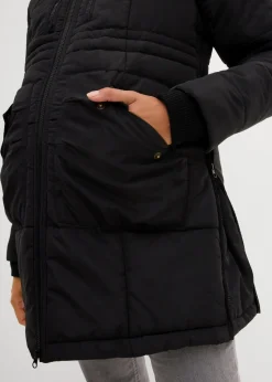 bonprix Bekleidung·Blazer|Umstandsmode|Gefütterte Umstandsjacke mit Baby-Einsatz schwarz