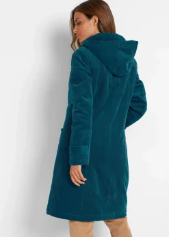 bonprix Bekleidung·Hosen|Gefütterter Cord-Dufflecoat blaupetrol