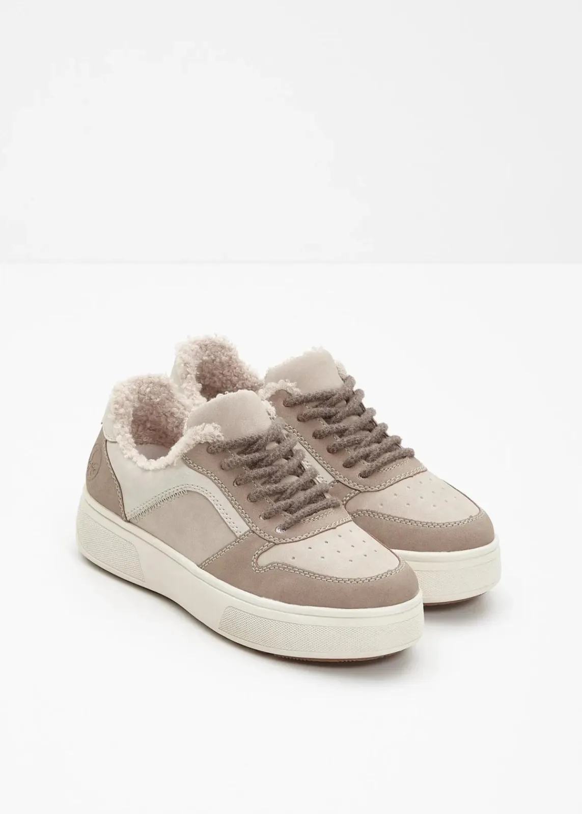 Rieker High Heels|Komfortschuhe|Gefütterter Komfort-Plateau-Sneaker beige
