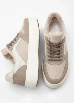 Rieker High Heels|Komfortschuhe|Gefütterter Komfort-Plateau-Sneaker beige