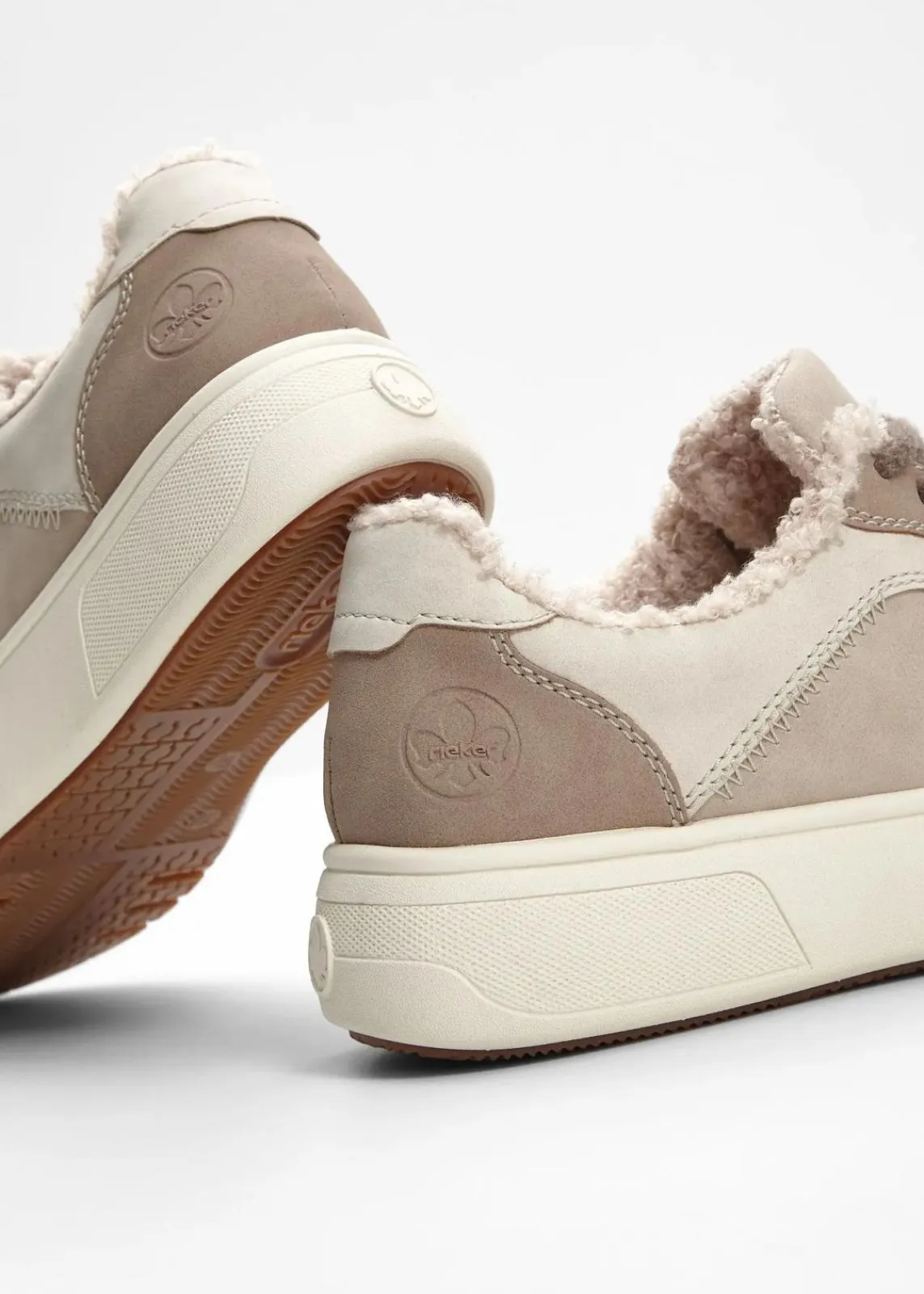Rieker High Heels|Komfortschuhe|Gefütterter Komfort-Plateau-Sneaker beige