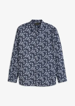 gemustertes Langarmhemd|bonprix New