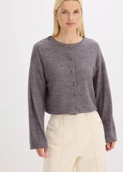 Gerippte Feinstrickjacke|bonprix Discount