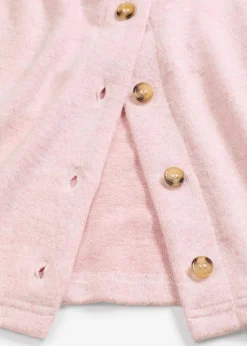 bonprix Bekleidung·Umstandsmode|Strickmode|Gerippte Feinstrickjacke aschrosa meliert