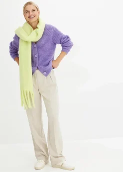 Gerippte Grobstrickjacke|bonprix