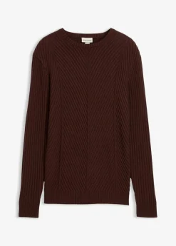 Gerippter Pullover aus Baumwoll-Mix|bonprix Discount