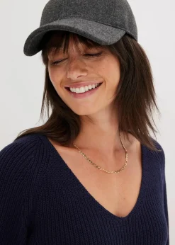 bonprix Bekleidung·Umstandsmode|Strickmode|Gerippter Pullover aus reiner Baumwolle dunkelblau