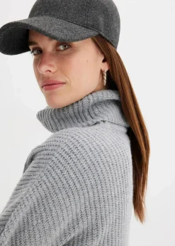 bonprix Bekleidung·Umstandsmode|Bekleidung·Jeans|Gerippter Rollkragenpullover hellgrau meliert