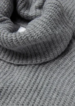 bonprix Bekleidung·Umstandsmode|Bekleidung·Jeans|Gerippter Rollkragenpullover hellgrau meliert
