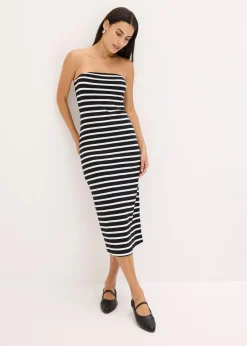 geripptes Bandeau-Kleid|bonprix Best
