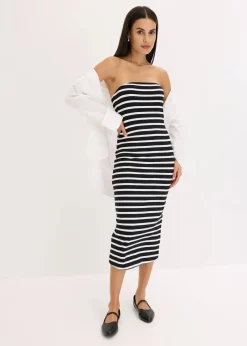 geripptes Bandeau-Kleid|bonprix Best