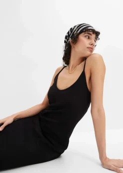 bonprix Bekleidung·Pullover & Strickjacken|Kleider|Geripptes Bodycon-Kleid aus elastischem Baumwoll-Mix schwarz