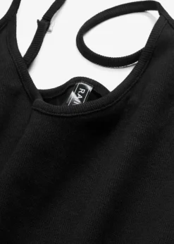 bonprix Bekleidung·Pullover & Strickjacken|Kleider|Geripptes Bodycon-Kleid aus elastischem Baumwoll-Mix schwarz