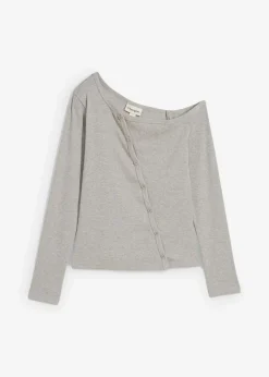 Geripptes Langarmshirt|bonprix New