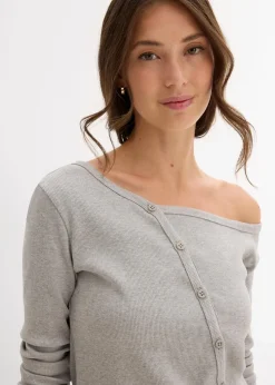 Geripptes Langarmshirt|bonprix New