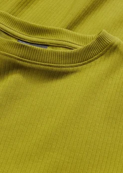 Geripptes Langarmshirt aus reiner Baumwolle|bonprix New