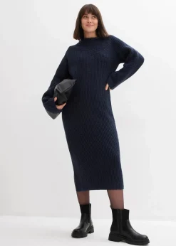 Geripptes Strickkleid|bonprix Hot