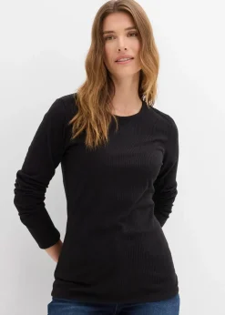 Geripptes Thermoshirt|bonprix Hot