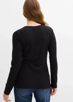 Geripptes Thermoshirt|bonprix Hot