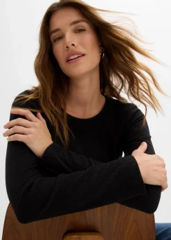 Geripptes Thermoshirt|bonprix Hot