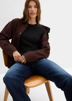 Geripptes Thermoshirt|bonprix Hot