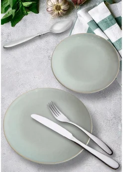 bonprix Geschirr & Servieren|Geschirr-Set (12-tlg. Set) graugrün