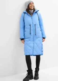 bonprix Bekleidung·Hosen|Nachhaltigere Materialien|Gesteppter Funktions-Mantel mit reflektierenden Details mittelblau