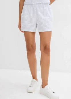 Gestreifte Schlupf-Shorts aus reiner Baumwolle|bonprix Discount