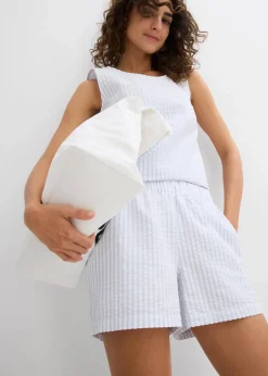 Gestreifte Schlupf-Shorts aus reiner Baumwolle|bonprix Discount