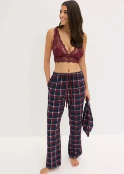 Gewebte Pyjamahose aus Flanell mit Geschenktasche|bonprix Clearance