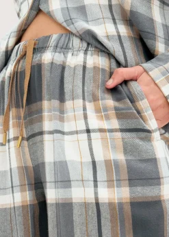 Gewebter Flanell Pyjama mit Glitzergarn und Geschenktasche|bonprix