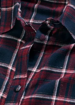 Gewebtes Nachthemd aus Flanell mit Knopfleiste|bonprix New