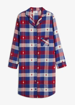 Gewebtes Nachthemd mit Knopfleiste|bonprix New