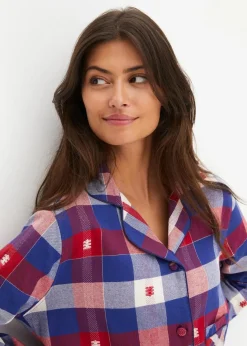 Gewebtes Nachthemd mit Knopfleiste|bonprix New