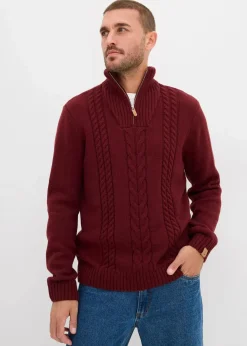 Grobstrick Troyer Pullover mit Zopfmuster|bonprix Best