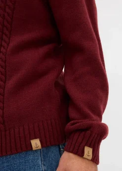Grobstrick Troyer Pullover mit Zopfmuster|bonprix Best