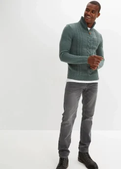 Grobstrick Troyer Pullover mit Zopfmuster|bonprix Sale