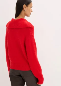bonprix Bekleidung·Umstandsmode|Pullover & Strickjacken|Grobstrickjacke lavarot