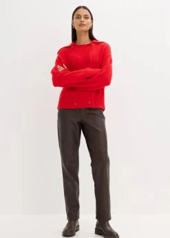 bonprix Bekleidung·Umstandsmode|Pullover & Strickjacken|Grobstrickjacke lavarot