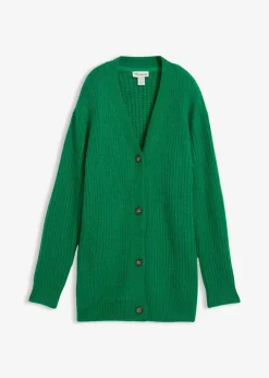 bonprix Bekleidung·Jeans|Pullover & Strickjacken|Grobstrickjacke aus weichem Wollmix edelsteingrün