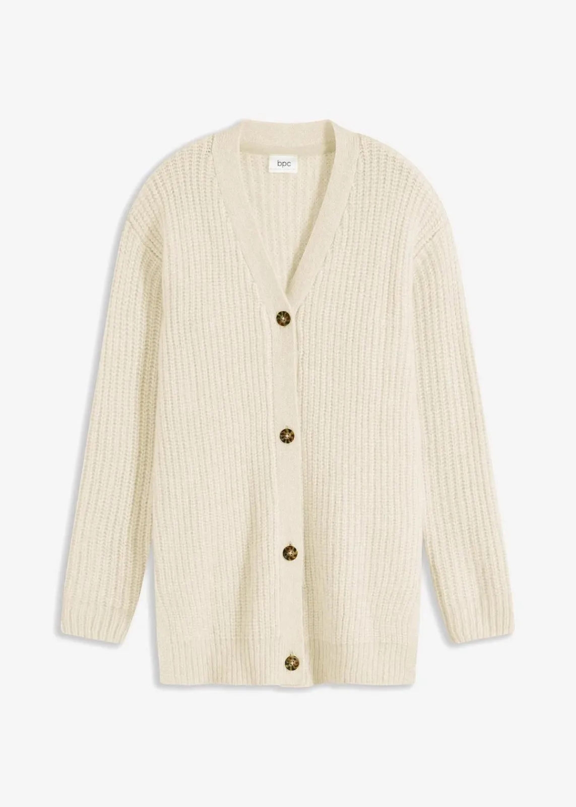 bonprix Bekleidung·Jeans|Pullover & Strickjacken|Grobstrickjacke aus weichem Wollmix cremeweiß