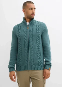 Grobstrickjacke mit Zopfmuster|bonprix