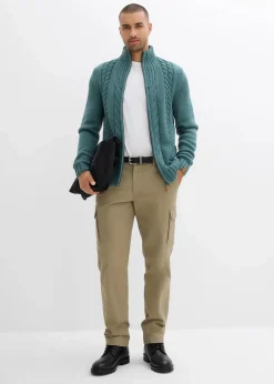 Grobstrickjacke mit Zopfmuster|bonprix