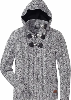 Grobstrick-Kapuzenpullover mit Baumwolle|bonprix Clearance