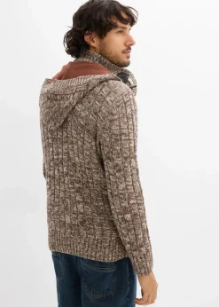 Grobstrick-Kapuzenpullover mit Baumwolle|bonprix Hot