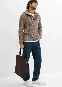 Grobstrick-Kapuzenpullover mit Baumwolle|bonprix Hot