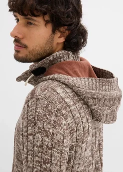 Grobstrick-Kapuzenpullover mit Baumwolle|bonprix Hot