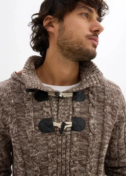 Grobstrick-Kapuzenpullover mit Baumwolle|bonprix Hot