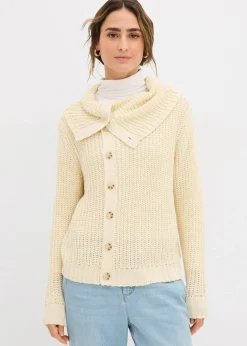 bonprix Pullover & Strickjacken|Strickmode|Grobstrick-Pullover natur